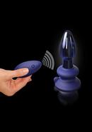 Icicles No. 85 Rechargeable Glass Tapered Plug With Remote Control - Blue